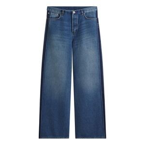 Christian Dior Men Baggy Jeans In Blue Cotton Twill